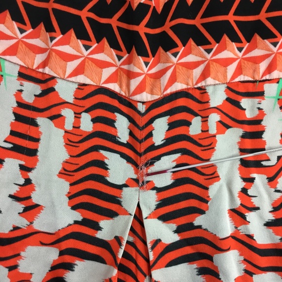 Temperley London Orange Multicolor Abstract Cutout Odyssey Wide Leg Jumpsuit 8 - Picture 9 of 12